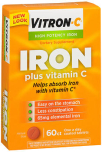 Vitron-C High Potency Iron Tablets, Plus Vitamin C - 60 Tablets