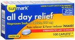 Sunmark All Day Relief, 220mg Naproxen Sodium Caplets - 100 ct