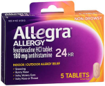 Allegra 24-Hour Allergy Relief - 5 Tablets