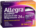 Allegra 24-Hour Allergy Relief - 30 Ct.