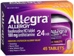 Allegra 24-Hour Allergy Relief - 45 Ct.