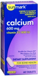 Sunmark Calcium 600 mg Vitamin D3 800 IU Tablets