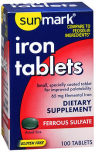 Sunmark Iron Tablets - 100 ct