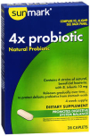 Sunmark 4x Probiotic Natural Probiotic Caplets - 28 caplets