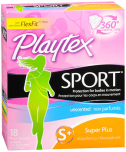 Playtex Sport Tampons Plastic Applicators Unscented Super Plus Absorbency