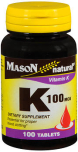 Mason Natural K 100 mcg -100 Tablets