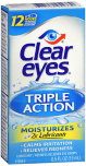 Clear Eyes Triple Action Relief Eye Drops - 0.5 oz