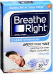 Breathe Right Nasal Strips Clear for Sensitive Skin Large - 30 Strips