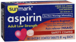 Sunmark Aspirin, Adult Low Strength, 81 mg, Enteric Coated Tablets - 180 Tablets