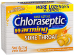 Chloraseptic Warming Sore Throat Lozenges Honey Lemon