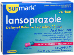 Sunmark Lansoprazole 24 Hour Acid Reducer Capsules 14 CP