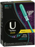 U By Kotex Sleek Tampons Plastic Applicator Unscented Regular