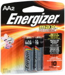 Energizer MAX + Power Seal Alkaline Batteries AA 2 EA