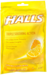 Halls Menthol Cough Suppressant/Oral Anesthetic Drops Honey Lemon