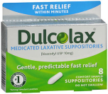 Dulcolax Medicated Laxative Suppositories 8 EA