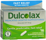 Dulcolax Medicated Laxative Suppositories 16 EA