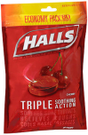 Halls Cough Suppressant/Oral Anesthetic Drops Cherry 80 EA