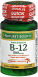 Nature'S Bounty Vitamin B-12 500 Mcg Quick Dissolve Tablets Natural Cherry Flavor