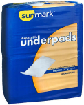 Sunmark Disposable Underpads Regular 17 Inch X 24 Inch