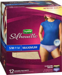 Depend Silhouette For Women Modern Rise Briefs Maximum Absorbency S/M Assorted Colors