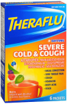 Theraflu Daytime Severe Cold & Cough Packets Berry Infused with Menthol & Green Tea Flavors