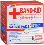 BAND-AID Gauze Pads Medium 25 EA