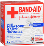 BAND-AID Mirasorb Gauze Sponges Large 4 inch x 4 inch