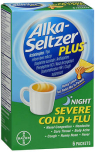 Alka-Seltzer Plus Night Severe Cold + Flu Powder Packets Honey Lemon