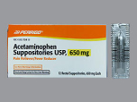 ACETAM SUPP 650MG   PERR   12@