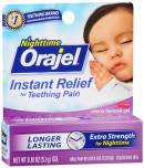 Orajel Nighttime Pain Reliever for Teething Gel Cherry Flavored