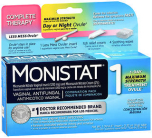 MONISTAT 1 Complete Therapy Vaginal Antifungal Less Mess Ovule Combination Pack