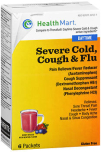 Health Mart Daytime Severe Cold, Cough & Flu Powder Packets Berry Infused with Menthol Flavor