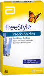 FreeStyle Precision Neo Blood Glucose Test Strips 50 EA