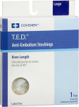 T.E.D. Anti-Embolism Stockings 18 mm/Hg Knee Length White Large