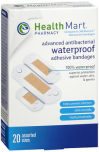 Health Mart Pharmacy Advanced Antibacterial Waterproof Adhesive Bandages