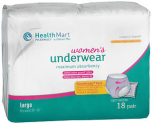 Health Mart Women's Underwear Maximum Absorbency Large Light Lavender