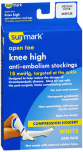 Sunmark Open Toe Knee High Anti-Embolism Stockings 18 mmHg White Medium 3456126