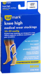 Sunmark Knee High Medical Wear Stockings 15-20 mmHg Beige Large 3456274