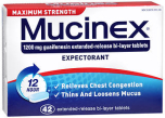 Mucinex Expectorant Tablets Maximum Strength 42 TB