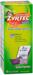 Zyrtec Children's 24 Allergy Syrup Grape