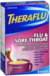 Theraflu Flu & Sore Throat Packets Apple Cinnamon Flavor