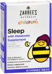 Zarbee's Naturals Children's Sleep with Melatonin Supplement Chewable Tablets Natural Grape Flavor