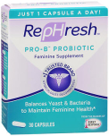 RepHresh Pro-B Probiotic Feminine Supplement Capsules