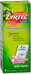 Zyrtec Children's 24 Allergy Syrup Bubble Gum