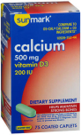 Sunmark Calcium 500 mg Vitamin D3 200 IU Caplets