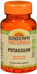 Sundown Naturals Potassium Mineral Supplement Tablets