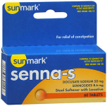 Sunmark Senna-S Stool Softener with Laxative Tablets