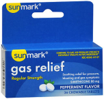 Sunmark Gas Relief Chewable Tablets Regular Strength Peppermint Flavor