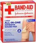 BAND-AID All-in-One Adhesive Gauze Pads Large