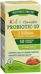 Nature's Truth Kid's Probiotic-10 13 mg Complex per Serving Chewable Tablets Natural Berry Flavor